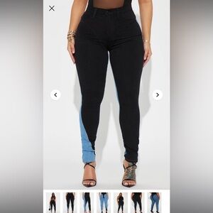 Stylish Black and Blue Women's skinny Jeans